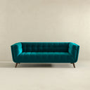 ADELE 85" TEAL VELVET SOFA