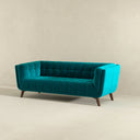 ADELE 85" TEAL VELVET SOFA