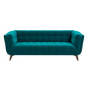 ADELE 85" TEAL VELVET SOFA