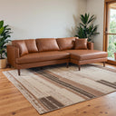 BAYLEY 107" COGNAC VEGAN-ECO LEATHER RIGHT-FACING SECTIONAL SOFA