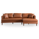 BAYLEY 107" COGNAC VEGAN-ECO LEATHER RIGHT-FACING SECTIONAL SOFA