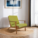 CELIA PISTACHIO-GREEN LINEN ACCENT CHAIR