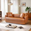 DINA 85" MODERN COGNAC LEATHER SOFA