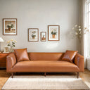 ERLING 86" COGNAC VEGAN-ECO LEATHER SOFA