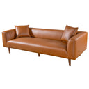ERLING 86" COGNAC VEGAN-ECO LEATHER SOFA