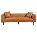 ERLING 86" COGNAC VEGAN-ECO LEATHER SOFA