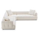 KENDALL 120" IVORY BOUCLE CORNER SOFA
