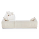 KENDALL 120" IVORY BOUCLE CORNER SOFA