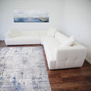 KENDALL 120" IVORY BOUCLE CORNER SOFA