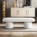 RANA 56" IVORY BOUCLE BENCH