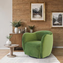 ROSA GREEN VELVET SWIVEL CHAIR