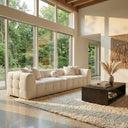 AGNES 113" IVORY TUFTED CHENILLE MODULAR SOFA