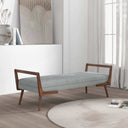 COSMA 51" GREY FABRIC BENCH