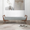 COSMA 51" GREY FABRIC BENCH
