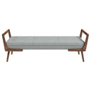 COSMA 51" GREY FABRIC BENCH