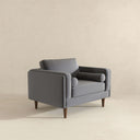 ALLEGRA GREY VELVET ACCENT CHAIR