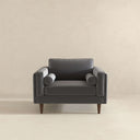 ALLEGRA GREY VELVET ACCENT CHAIR