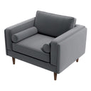 ALLEGRA GREY VELVET ACCENT CHAIR