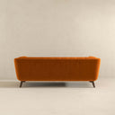 ADELE 85" BURNT-ORANGE VELVET SOFA