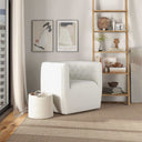 DORA CREAM BOUCLE SWIVEL CHAIR