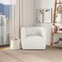 DORA CREAM BOUCLE SWIVEL CHAIR