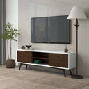 CARMEN 71" MID-CENTURY MODERN WHITE MEDIA STAND