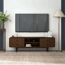 ALEXA 71" MID-CENTURY MODERN WALNUT MEDIA STAND