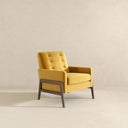 CORRIE DARK YELLOW VELVET ACCENT CHAIR