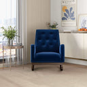 DORIA DARK-BLUE VELVET ROCKING CHAIR