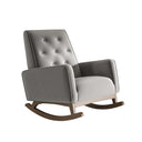 DORIA LIGHT-GREY FABRIC ROCKING CHAIR