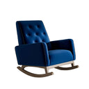 DORIA DARK-BLUE VELVET ROCKING CHAIR