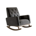 DORIA DARK-GREY FABRIC ROCKING CHAIR