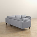 ALLEGRA 105" LIGHT-GREY FABRIC CORNER SOFA