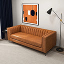 ANGELICA 84" COGNAC PU LEATHER SOFA