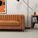 ANGELICA 84" COGNAC PU LEATHER SOFA