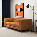 ANGELICA 84" COGNAC PU LEATHER SOFA