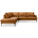 BETSY 108" COGNAC VEGAN-ECO LEATHER LEFT-FACING SECTIONAL SOFA