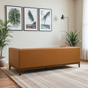 MIA 90" MCM COGNAC VEGAN-ECO LEATHER SOFA