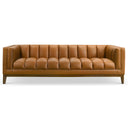 MIA 90" MCM COGNAC VEGAN-ECO LEATHER SOFA
