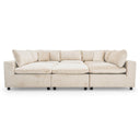 HERA 112" IVORY VELVET MODULAR SECTIONAL SOFA