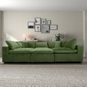 HERA 112" OLIVE GREEN VELVET MODULAR SECTIONAL SOFA
