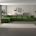 HERA 112" OLIVE GREEN VELVET MODULAR SECTIONAL SOFA