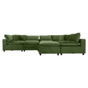 HERA 112" OLIVE GREEN VELVET MODULAR SECTIONAL SOFA