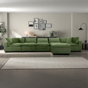 HERA 112" OLIVE GREEN VELVET MODULAR SECTIONAL SOFA