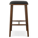 JASON PU BLACK LEATHER BAR STOOL
