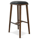 JASON PU BLACK LEATHER BAR STOOL