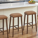 JASON PU TAN LEATHER BAR STOOL
