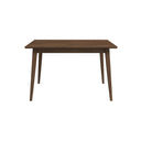 LEVI MODERN STYLE SOLID WOOD RECTANGULAR WALNUT TOP DINING TABLE 47"
