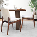 RAVEL BEIGE FABRIC DINING CHAIR (SET OF 2)