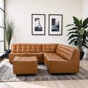 SELIA 92" COMFY & CHIC SECTIONAL SOFA WITH OTTOMAN